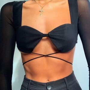 Princess Polly Cutout Long Sleeve Top